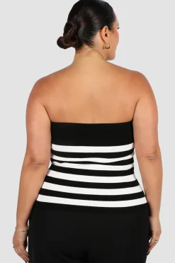 Fayt Tops | PIPER TOP B&W STRIPE