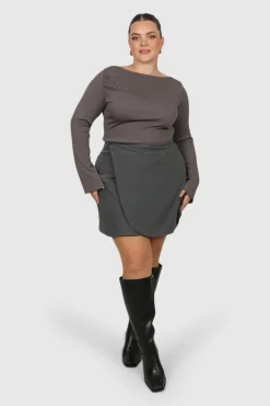 Fayt Skirts | PORTER SKIRT GREY