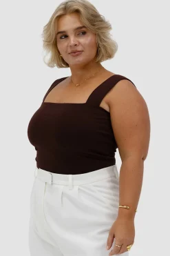 Fayt Tops | QUINN FULL LENGTH TOP CHOCOLATE