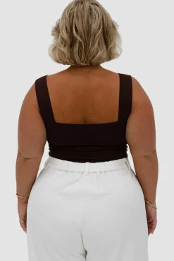 Fayt Tops | QUINN FULL LENGTH TOP CHOCOLATE