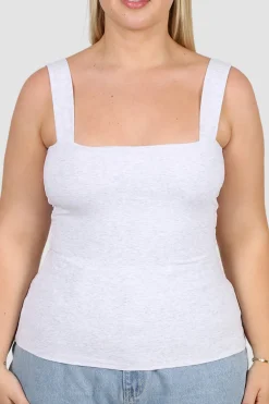 Fayt Tops | QUINN FULL LENGTH TOP GREY MARLE