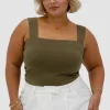 Fayt Tops | QUINN FULL LENGTH TOP OLIVE