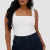 Fayt Tops | QUINN FULL LENGTH TOP WHITE