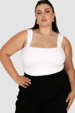 Fayt Tops | QUINN FULL LENGTH TOP WHITE