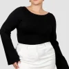 Fayt Tops | Jackets, Knits & Coats | RAE KNIT TOP BLACK