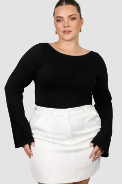 Fayt Tops | Jackets, Knits & Coats | RAE KNIT TOP BLACK