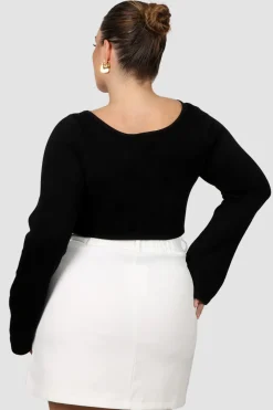 Fayt Tops | Jackets, Knits & Coats | RAE KNIT TOP BLACK