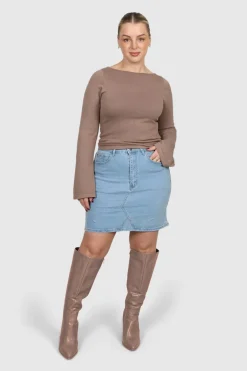 Fayt Tops | Jackets, Knits & Coats | RAE KNIT TOP MOCHA