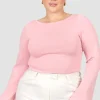 Fayt Tops | Jackets, Knits & Coats | RAE KNIT TOP PINK
