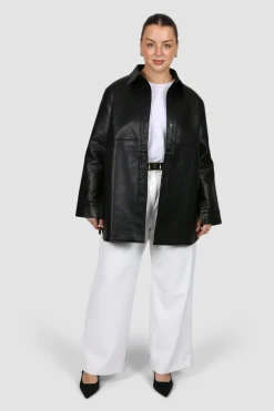 Fayt Tops | Jackets, Knits & Coats | RAIDEN PU LEATHER JACKET BLACK