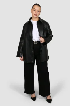 Fayt Tops | Jackets, Knits & Coats | RAIDEN PU LEATHER JACKET BLACK