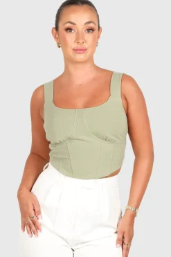 Fayt Tops | RATA DEEP CUP TOP SAGE