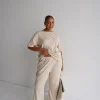 Fayt Sets | RAYLN RIB PANTS VANILLA