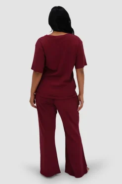 Fayt Sets | RAYLN RIB PANTS WINE