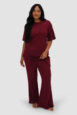 Fayt Sets | RAYLN RIB PANTS WINE