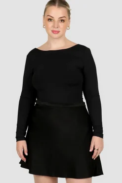 Fayt Skirts | RENATA SLIP MINI SKIRT BLACK