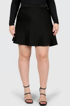 Fayt Skirts | RENATA SLIP MINI SKIRT BLACK