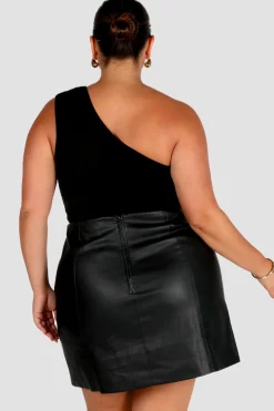 Fayt Skirts | REVOLVER PU LEATHER SKIRT BLACK