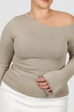 Fayt Tops | RYLIE KNIT TOP ECRU