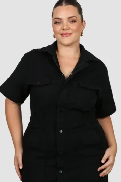 Fayt Denim | Jeans | SAVEIRA DENIM MIDI DRESS BLACKOUT