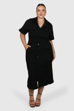 Fayt Denim | Jeans | SAVEIRA DENIM MIDI DRESS BLACKOUT