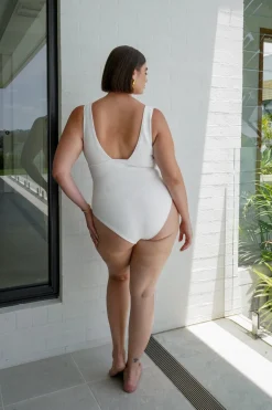 Fayt Swimwear | SEONA SWIMSUIT WHITE CRINKLE