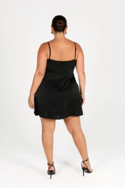 Fayt Dresses | Dresses | SOFIA SILKY SLIP MINI DRESS BLACK