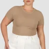 Fayt Tops | S/S BODYSUIT COFFEE
