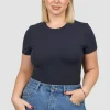 Fayt Tops | S/S BODYSUIT NAVY