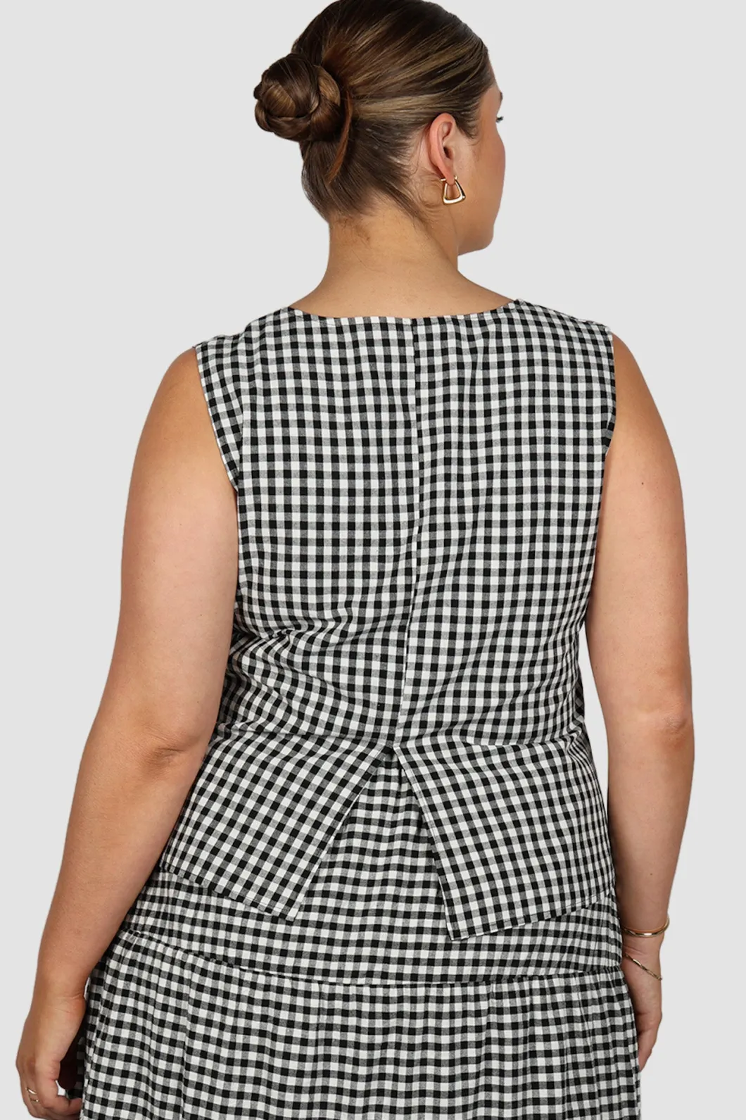 Fayt Tops | Sets | TORBIN TOP B&W GINGHAM