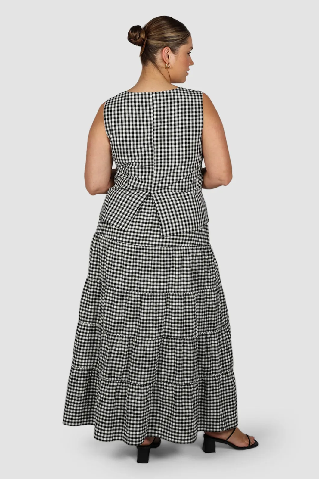 Fayt Tops | Sets | TORBIN TOP B&W GINGHAM