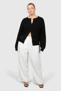 Fayt Tops | Sweaters & Knits | WILLOW KNIT CARDIGAN BLACK