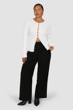 Fayt Tops | Sweaters & Knits | WREN RIB KNIT TOP WHITE