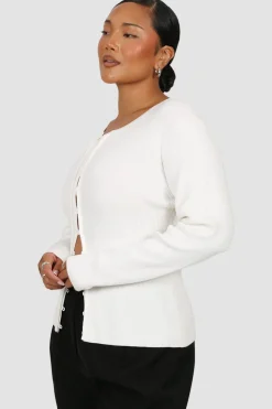 Fayt Tops | Sweaters & Knits | WREN RIB KNIT TOP WHITE