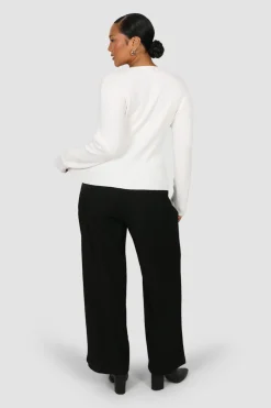 Fayt Tops | Sweaters & Knits | WREN RIB KNIT TOP WHITE