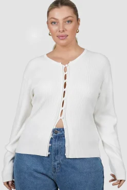 Fayt Tops | Sweaters & Knits | WREN RIB KNIT TOP WHITE