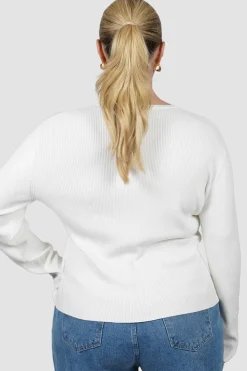Fayt Tops | Sweaters & Knits | WREN RIB KNIT TOP WHITE