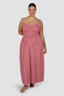 Fayt Dresses | Dresses | YARA DRESS RED GINGHAM
