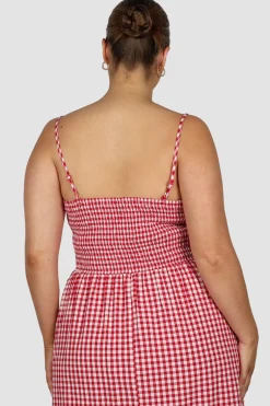 Fayt Dresses | Dresses | YARA DRESS RED GINGHAM