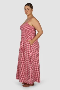 Fayt Dresses | Dresses | YARA DRESS RED GINGHAM