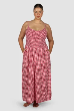 Fayt Dresses | Dresses | YARA DRESS RED GINGHAM