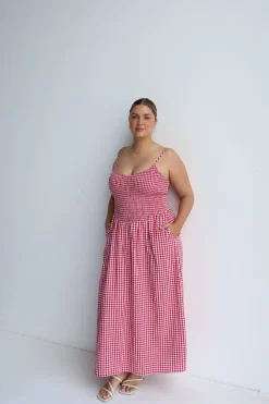 Fayt Dresses | Dresses | YARA DRESS RED GINGHAM