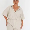 Fayt Playsuits + Jumpsuits | ZEPHYR LINEN PLAYSUIT OAT