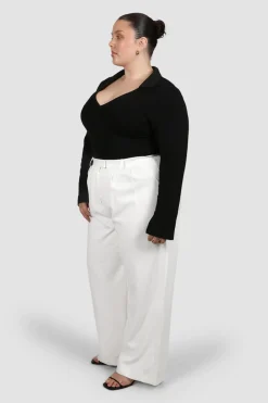 Fayt Tops | Jackets, Knits & Coats | ZITA RIB TOP BLACK