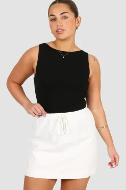 Fayt Skirts | ZOLA LINEN BLEND SKIRT WHITE