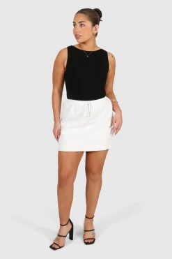 Fayt Skirts | ZOLA LINEN BLEND SKIRT WHITE