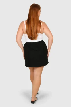 Fayt Skirts | ZOLA LINEN SKIRT BLACK
