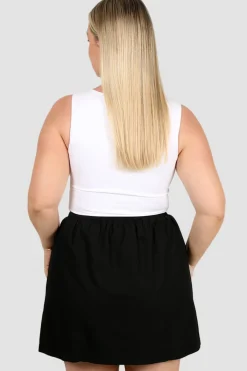 Fayt Skirts | ZOLA LINEN SKIRT BLACK