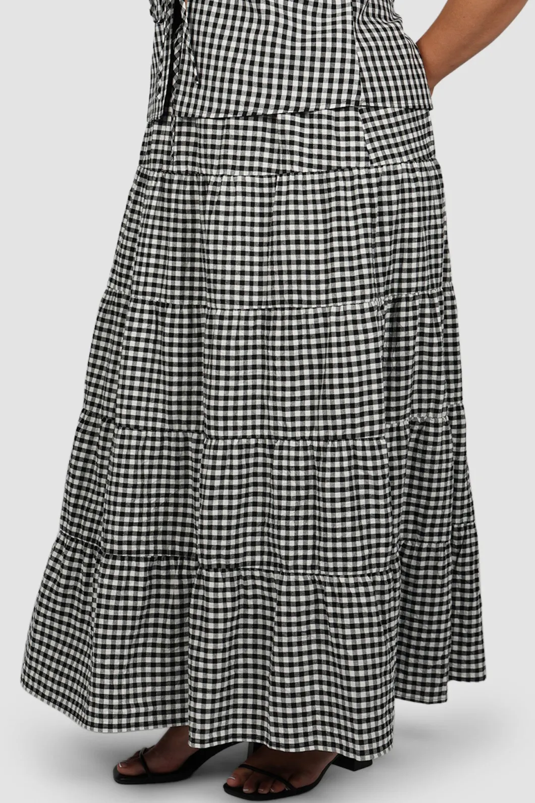 Fayt Skirts | Sets | ZYLA MAXI SKIRT B&W GINGHAM